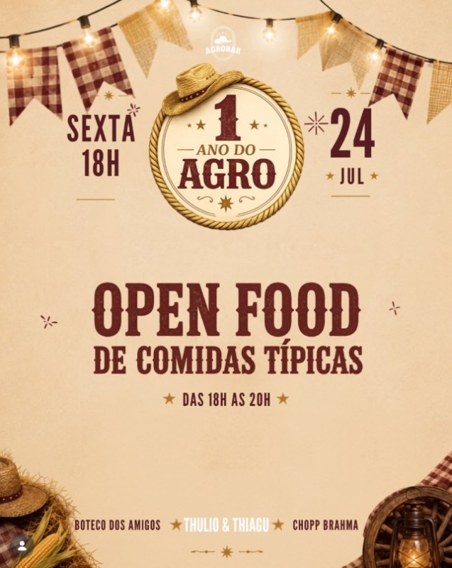 Evento 1-ano-do-agrobar--arraia-com-open-food-de-comidas-tipicas